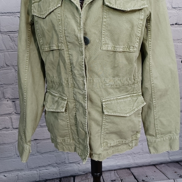 Madewell womens utility size medium long sleeve button front jacket pockets b3 - Picture 6 of 10